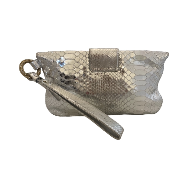 ZUFI ALEXANDER PYTHON POUCH WITH WRISTLET