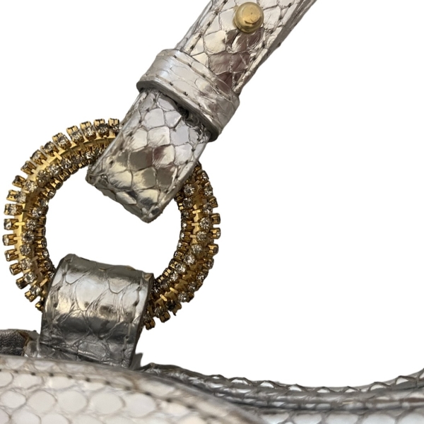 ZUFI ALEXANDER PYTHON POUCH WITH WRISTLET